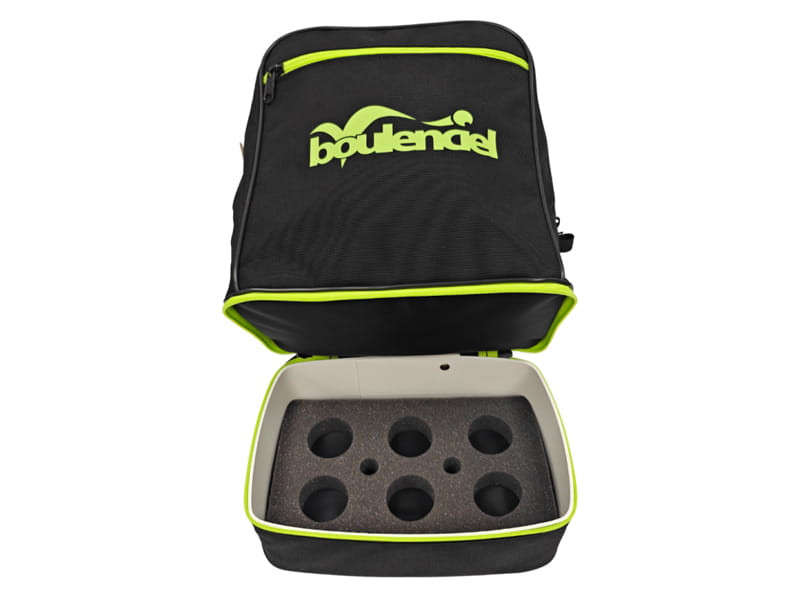 BOULENCIEL Mochila petanca TURTLE con base para 6 bolas y 2 boliches