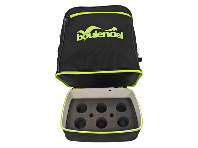 BOULENCIEL Mochila petanca TURTLE con base para 6 bolas y 2 boliches