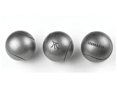 TORO Petank Inox Estria Tenis - set de 3 bolas de petanca